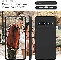 Vista 7 de YATWIN Estuche de silicona para Google Pixel 7 Pro, Funda de teléfono de tacto suave - Negro