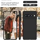 YATWIN Silicone Back Case for Google Pixel 7 Pro, Soft-Touch Phone Back Cover for Google Pixel 7 Pro - Black gallery image