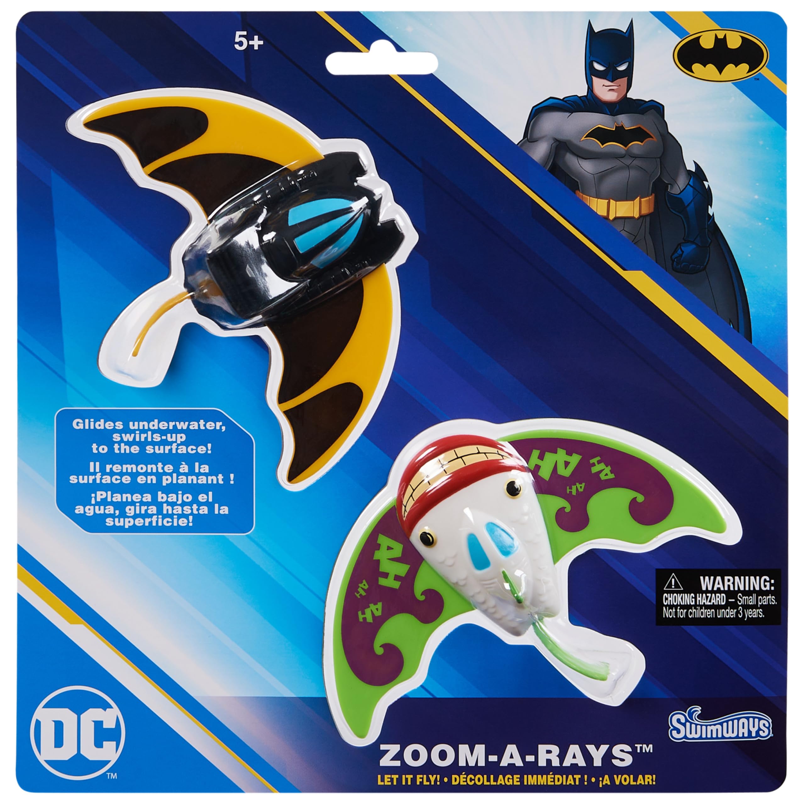 SwimWays DC Batman Zoom-A-Rays Water Toys, Kids Pool Toys & Diving Toys, Batman Toys for Kids Aged 5 & Up, 2-Pack