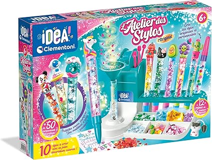 Jeu Créatif Enfant Atelier Créatif Clementoni - Kit Création De Stylos Personnalisés - 50+ Accessoires - Cadeau Enfant 5 Ans Et Plus Activité Manuelle Enfant