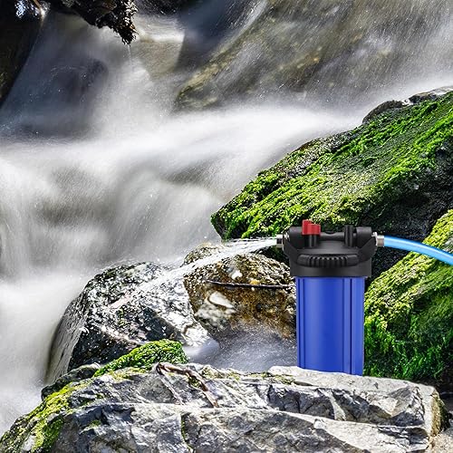 Miniatura 6 de VIHOSE Sistema de filtro de agua para autocaravana, filtro de agua antiobstrucción para 25 K galones con filtración de 6 etapas de una pieza,