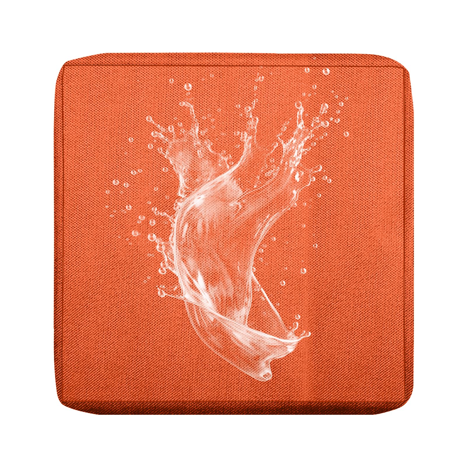 BXFUL Outdoor Patio Sofa Cushion Cover, Waterproof Stretch Replacement Seat Cushion Cover for Outdoor Furniture Garden Backyard with Zipper, Washable Furniture Cover (Orange,60x60cm(Pack of 1))