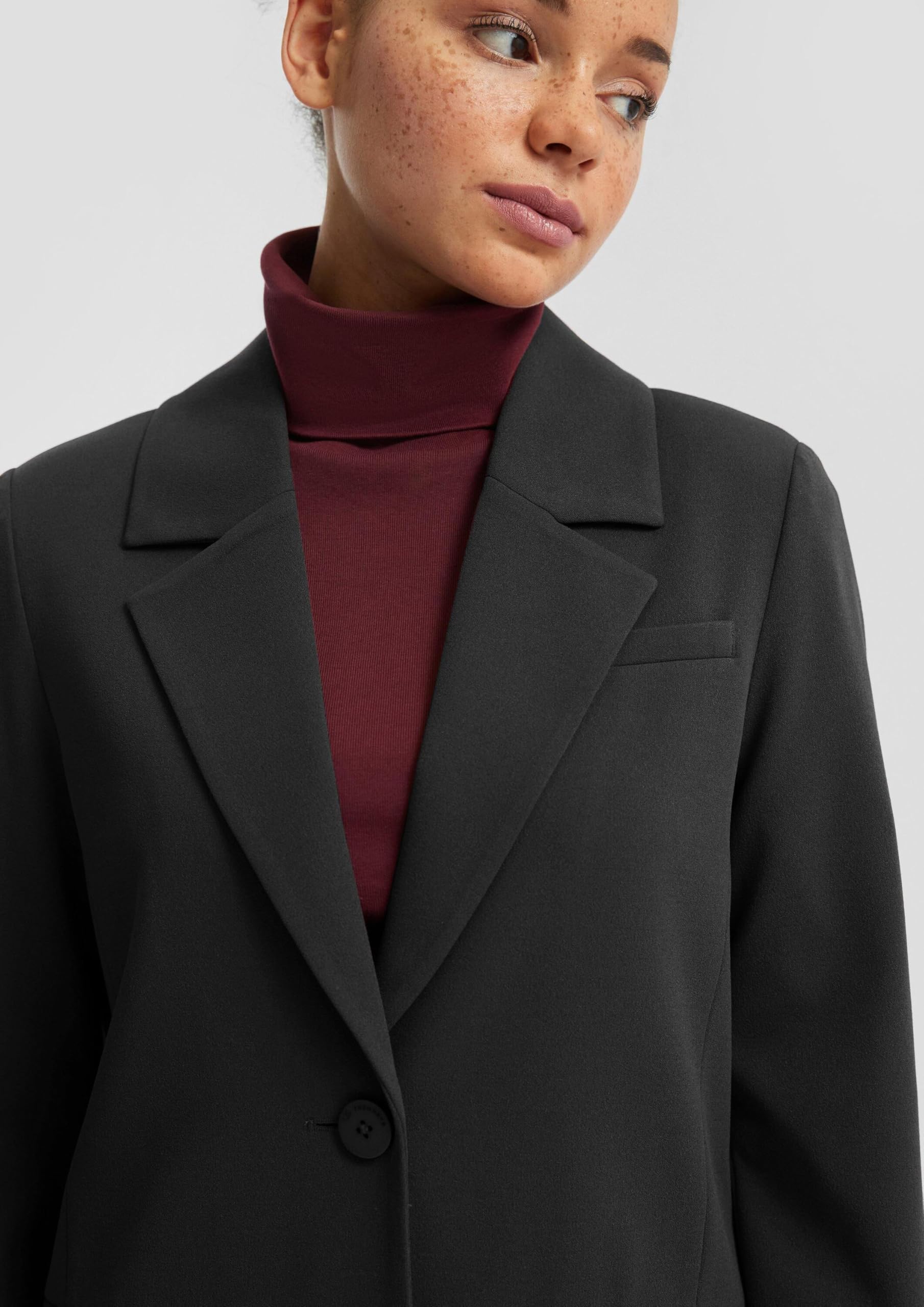 QS Blazer mit Reverskragen aus Interlockjersey