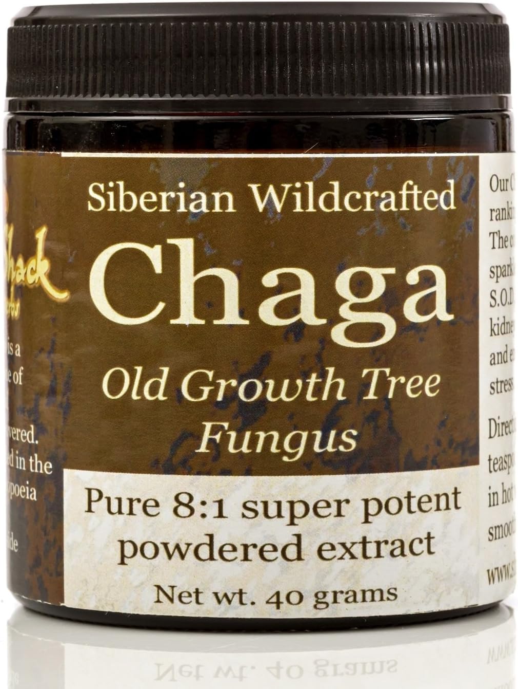 Shaman Shack Herbs Chaga Extract 8:1 Powdered Extract, 1.41 ounces (40 grams)