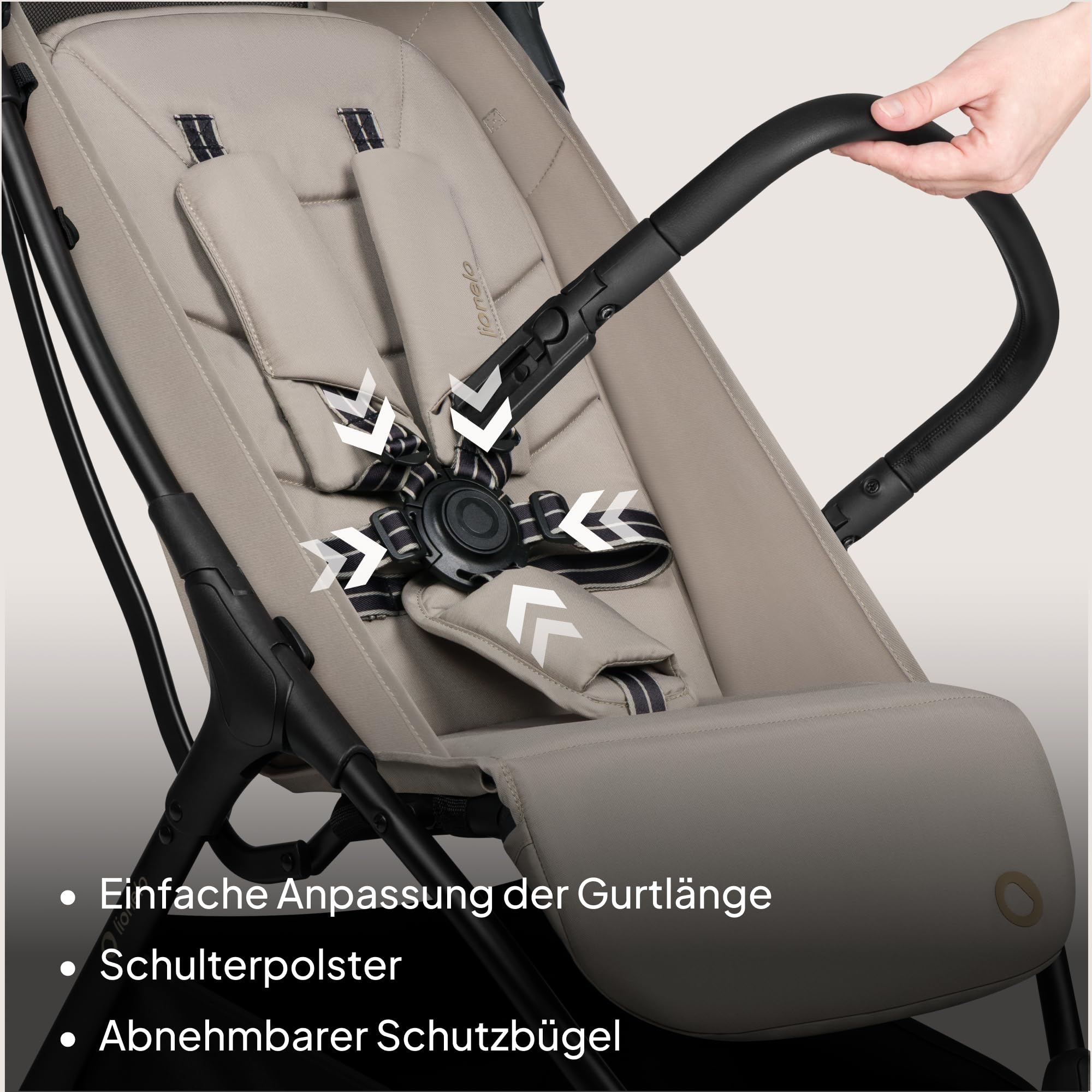 Lionelo Agia Reisebuggy Bis 22 kg, Leichter Buggy Kinderwagen ab 6 Monaten, Klein Zusammenklappbar mit Auto-Fold & Einhand-Faltung, Liegefunktion, Große Sitzfläche, Federung, Großer Einkaufskorb