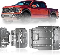 LUMLAZNI Steel Full Skid Plate for Ford F-150 2015-2022: Engine, Drivetrain & Axle Protection - High-Strength, Rustproof, Easy Bolt-On Install