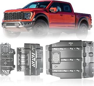 LUMLAZNI Steel Full Skid Plate for Ford F-150 2015-2022: Engine, Drivetrain & Axle Protection - High-Strength, Rustproof, Easy Bolt-On Install