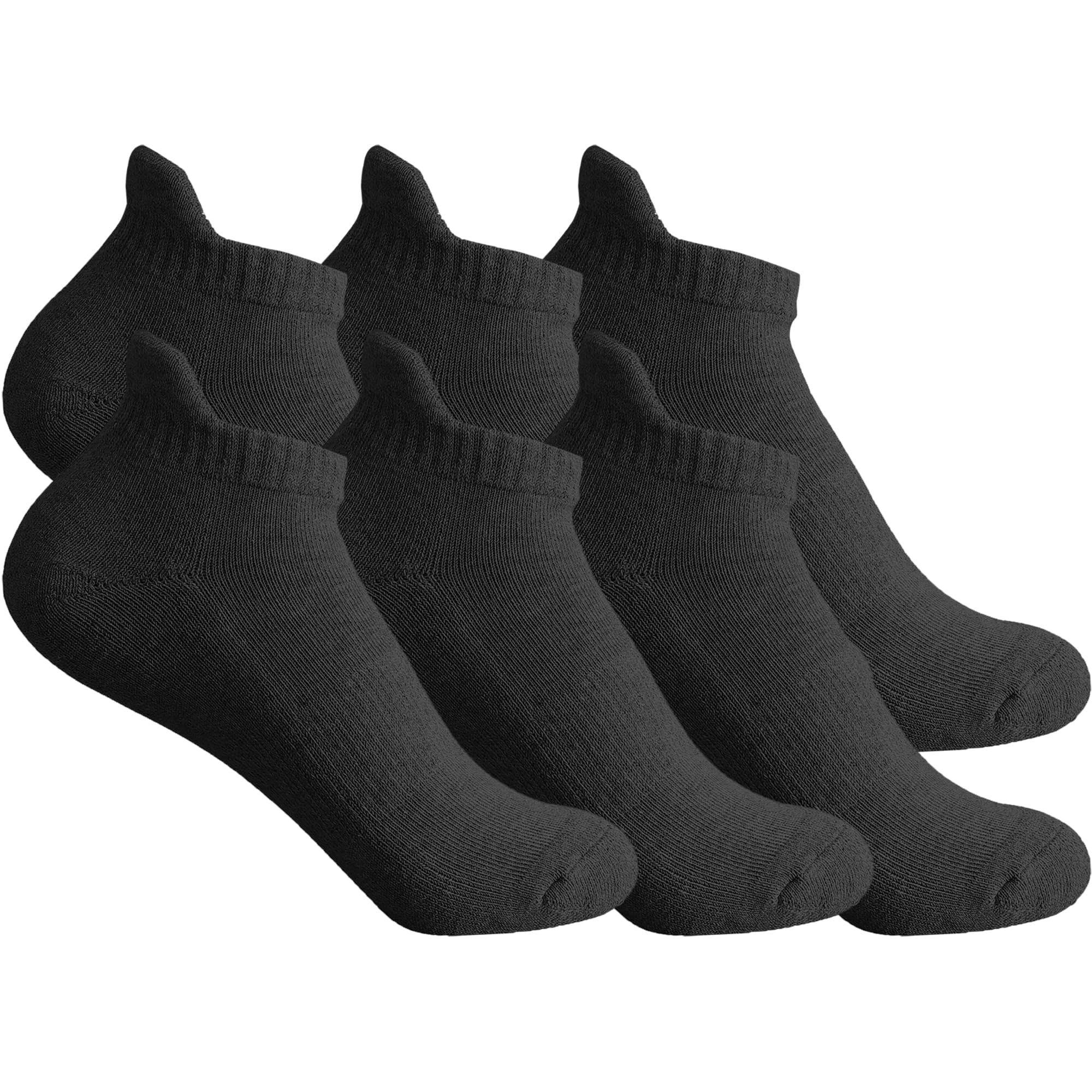 IMAGERIO Ankle Socks for Women and Men Heel Tab Athletic Socks Running Athletic Low Cut Tab Socks Sports No Show Sock 6 Pairs