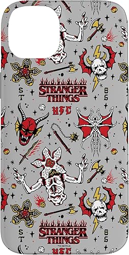 Vista 37 de Funda para iPhone 12 Pro Max Stranger Things Demogorgon Hellfire Club con patrón de club