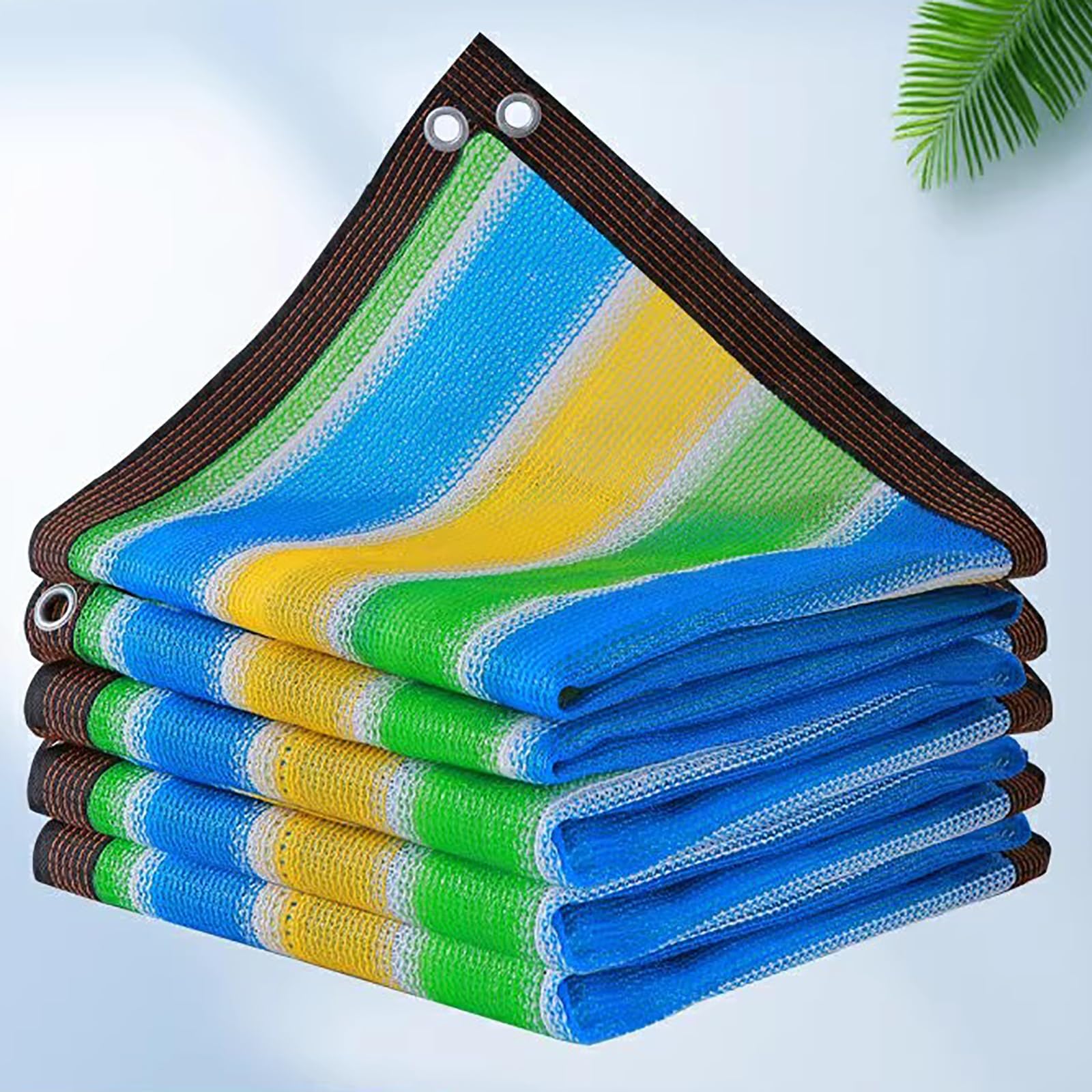 Tela de colores arcoíris para sombrear terrazas familiares y comedores al aire libre