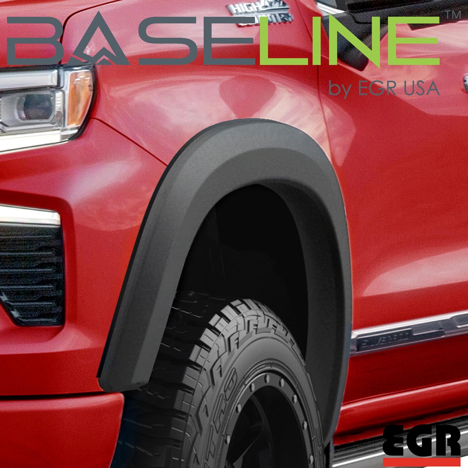 EGR BLF2005 Baseline Series Standard Style Fender Flares Compatible with Chevy Silverado 1500 Standard, Extended & Crew Cab (2023-2025) Excluding ZR2 Models
