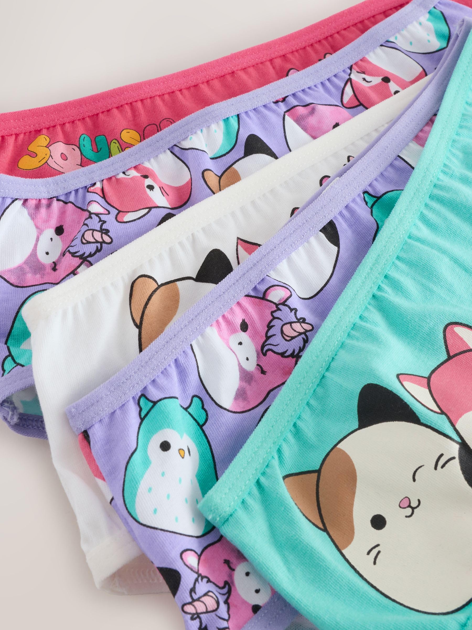 NEXT Ragazza Squishmallows - Confezione da 5 Slip in 100% Cotone