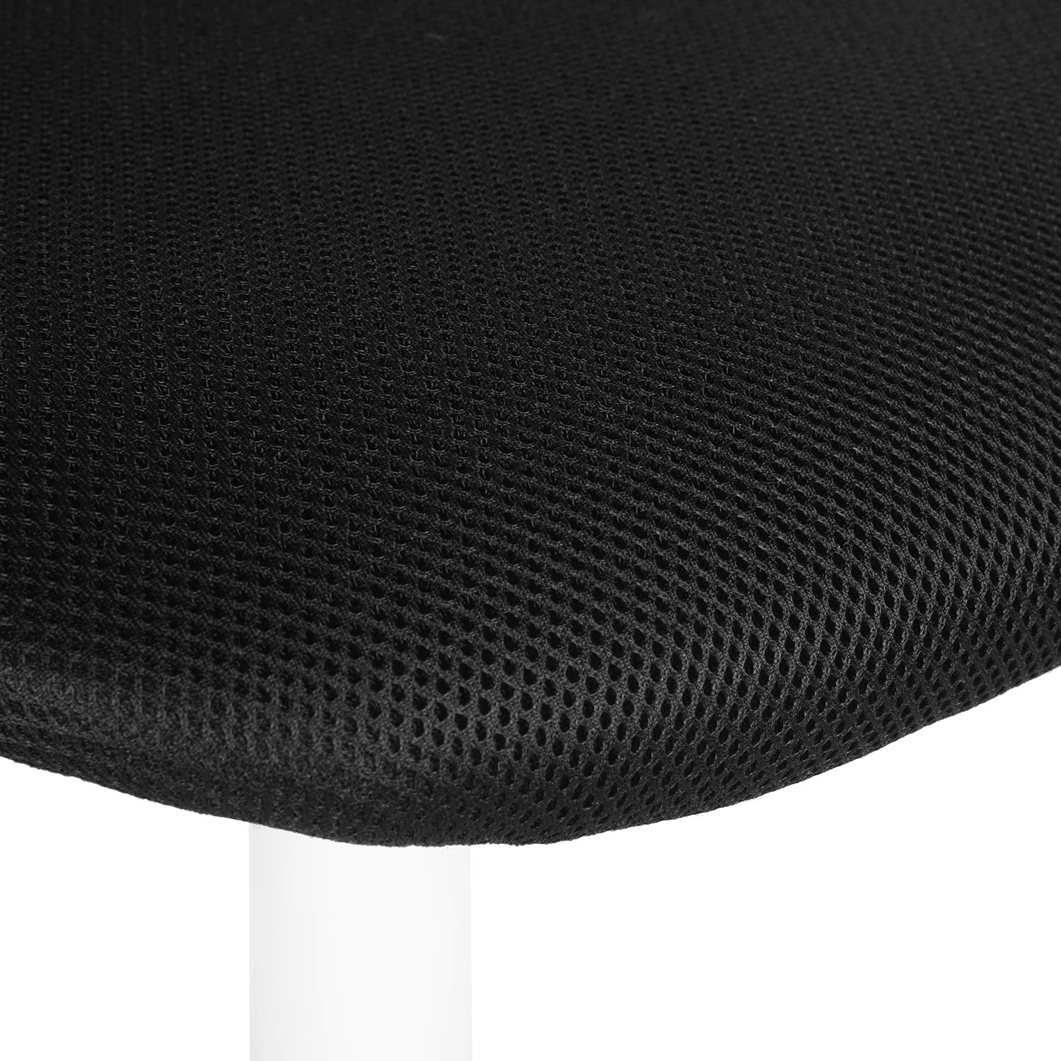 FurnitureR Kompakter Klassenstuhl, ergonomischer Sitz für Schule, Rückenlehne aus atmungsaktivem Netzgewebe in Schwarz, höhenverstellbar, Zeichenzimmerstuhl für Kinder, leicht zu bewegen 360 °