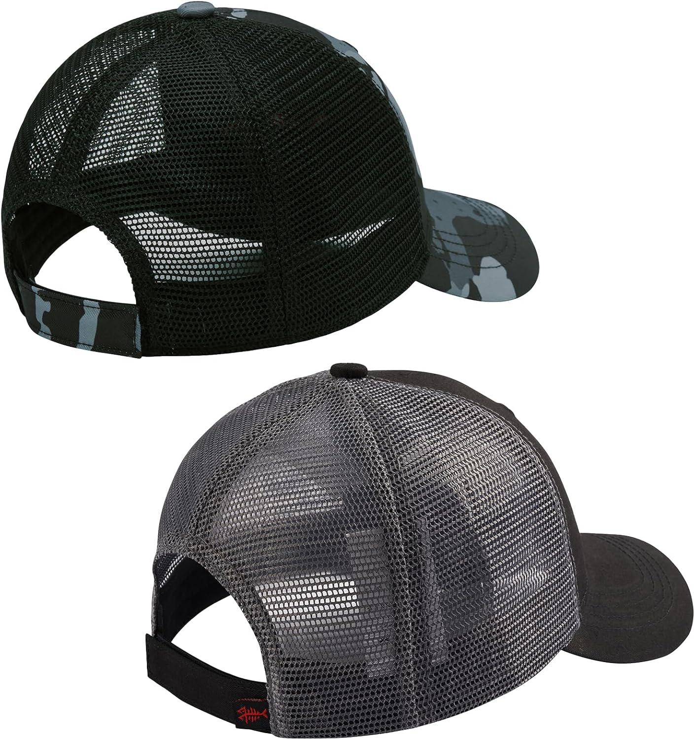 BASSDASH 2 Pack Altimate Fishing Hunting Hat Mesh Back for Men Women Adjustable Baseball Trucker Cap Camo Blaze Orange - Image 4