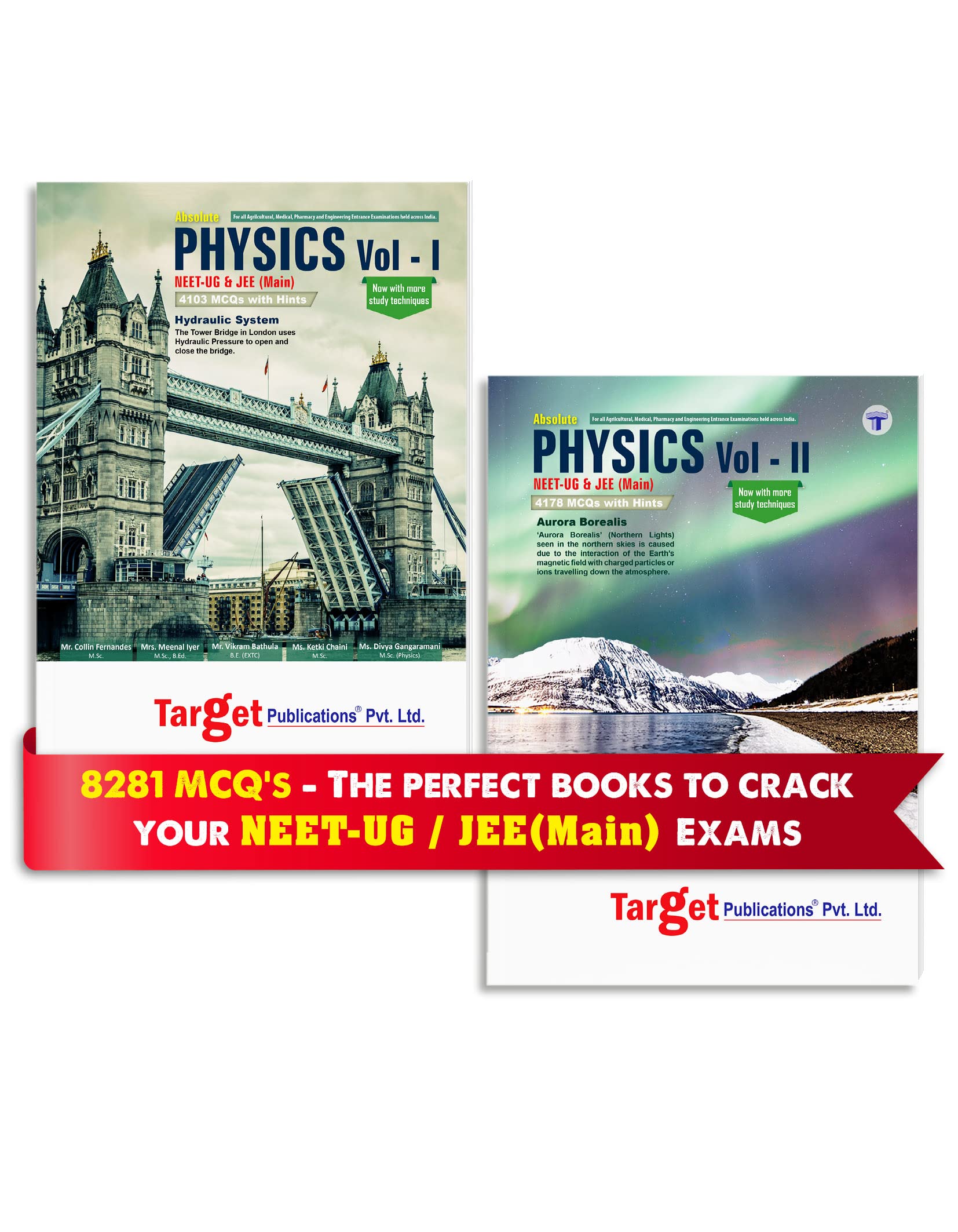 NEET UG & JEE Mains Physics Reference Books for Medical & Engineering Entrance Exam Preparation | NTA NEET UG / JEE Mains Absolute Books Vol 1 & 2 Chapterwise Notes, MCQs, Practice Topic Tests