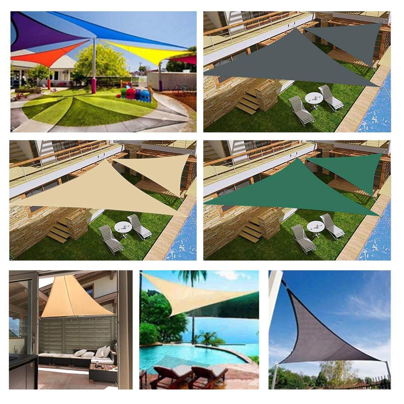 WWYL Tenda da Sole Vela Impermeabile da Esterno Giardino Patio Party Protezione Solare Tenda da Sole