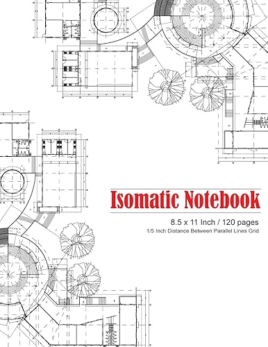 Isometric Notebook: Graph Paper Journal Notebook Architecture Grid Composition Book Creating Perspective Drawing Sketching 120 Pages 8.5x11 Inch: Volume 5 (Isometric Grid Paper)