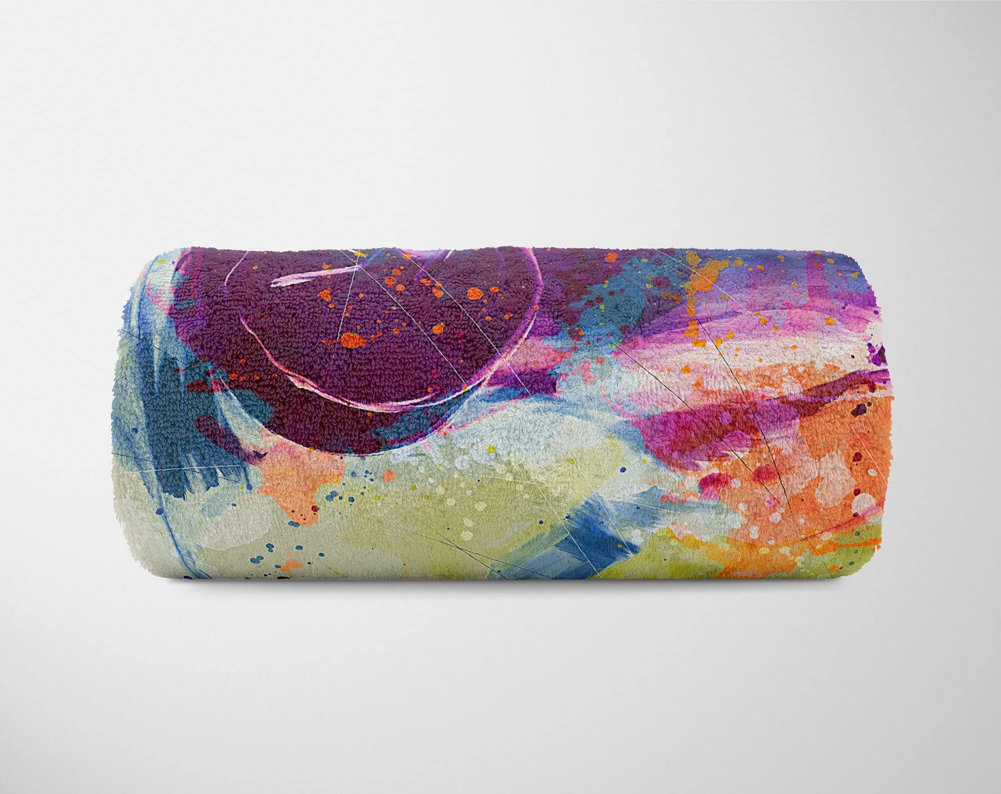 SplashArt Sport Handtuch Strandhandtuch Saunatuch Kuscheldecke Kunstvoll Bodybuilder SPOR Größe 180 x 130 cm (Tagesdecke - Sherpa Flies)