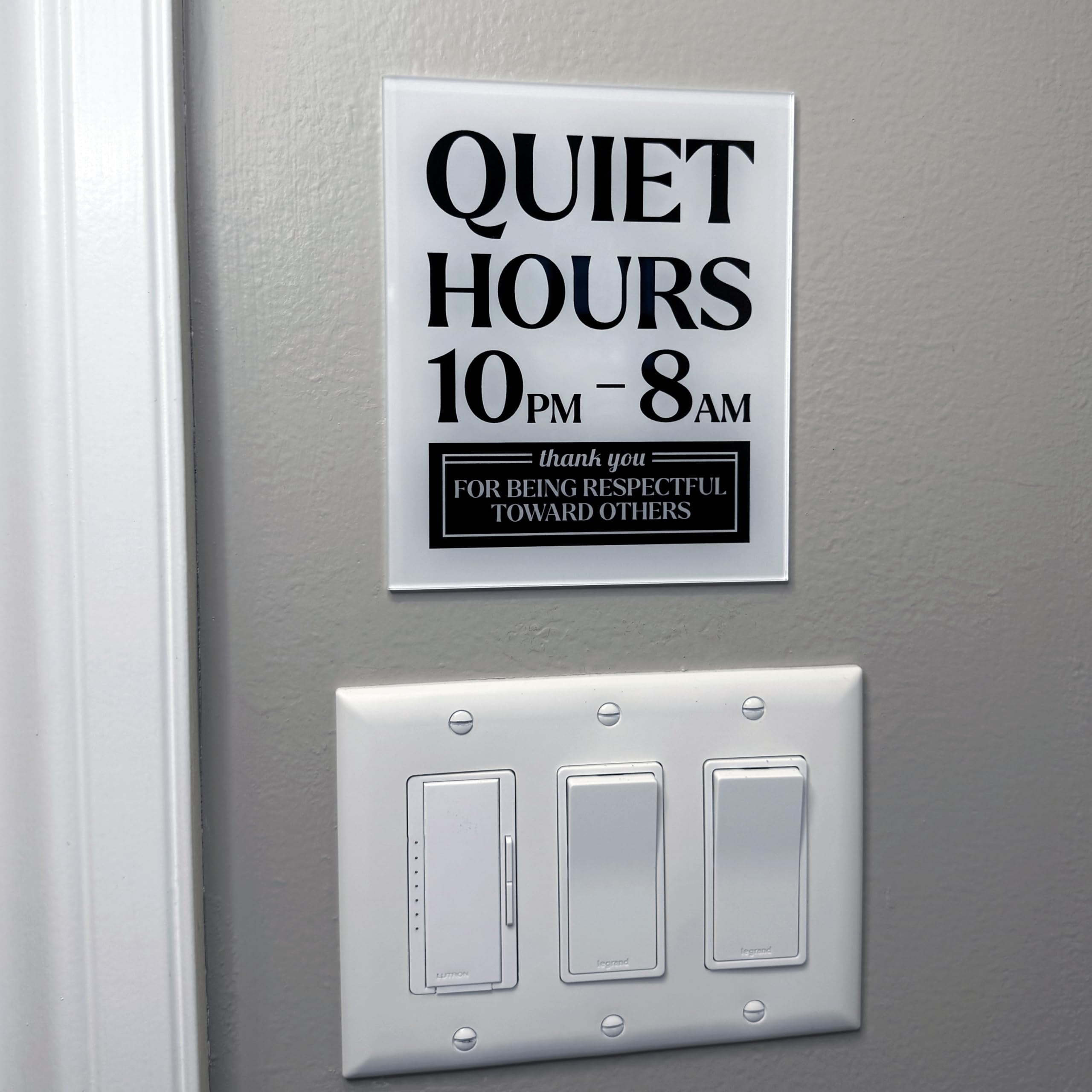 Amazon.com: Premium Acrylic Quiet Hours Sign, 5x6 Quiet Hours 10pm to 8am  Sign, Rule Signs for Neighborhoods Schools, Compatible with Airbnb  Essentials for Hosts, Air bnb Signs, Rental Rules, USA Made :