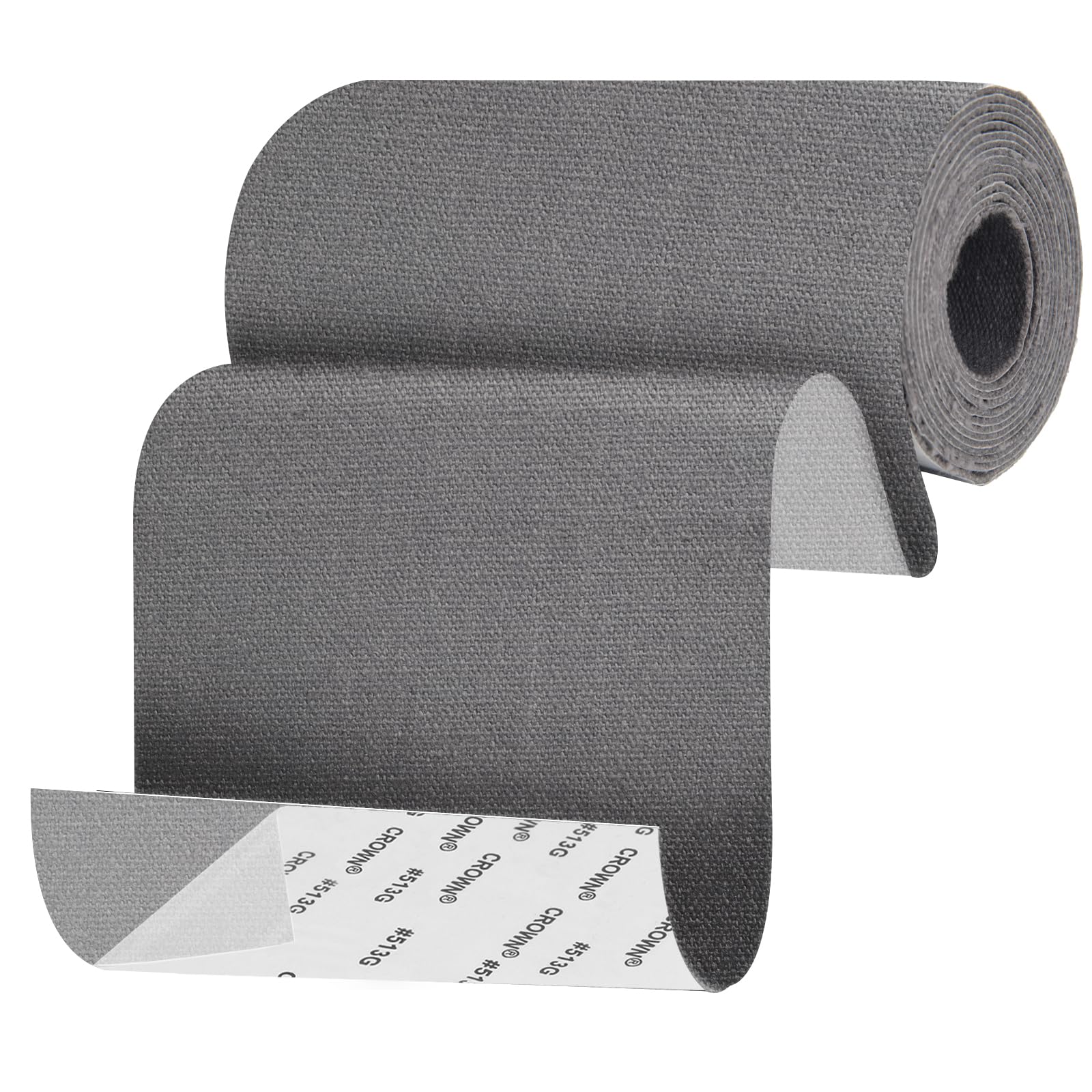 Canvas Patch 4 "x 60 ", Self-Adhesive Waterproof Canvas Patch Set for Repairing Tents, Couch, Boat Covers, Camping Chairs, Awnings, Car Seats.(Dark Gray)