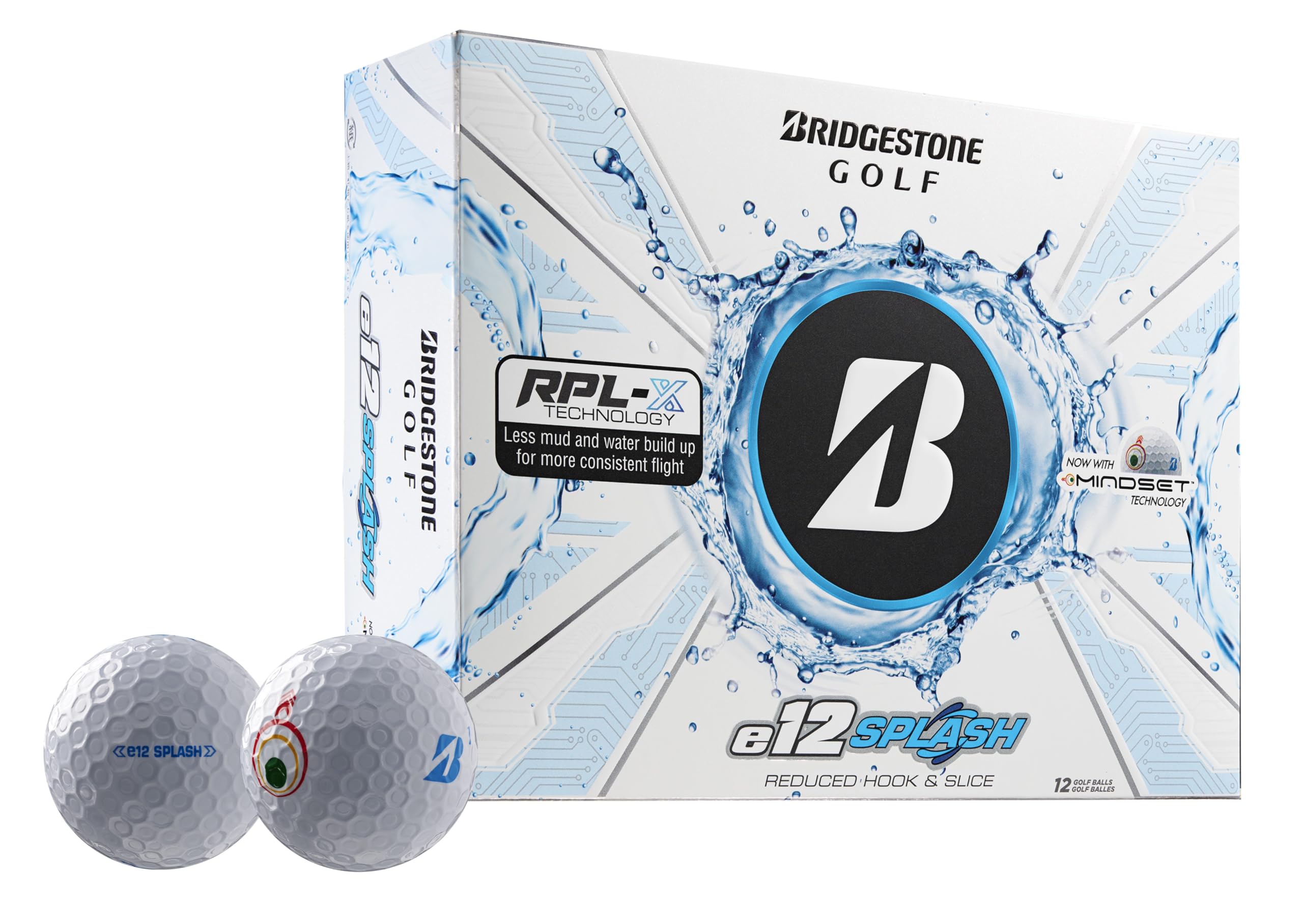 BRIDGESTONE(ブリヂストン)ゴルフボール 12球入 2個 BS ブリヂストンゴルフ 2025 e12 Straight ゴルフボール 1ダース（12球