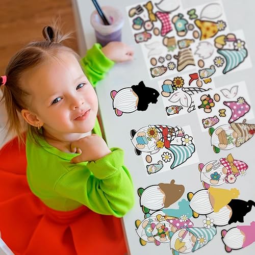 Miniatura 4 de 30 juegos de manualidades de Navidad de invierno, adornos de gnomos de invierno, decoraciones de arte, calcomanías de gnomo de invierno, artes y