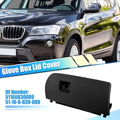 Miniatura 2 de uxcell Tapa de la tapa de la guantera para BMW X3 F25 2011-2017 para BMW X4 F26 2015-2018 Tapa del compartimento de guantes n.