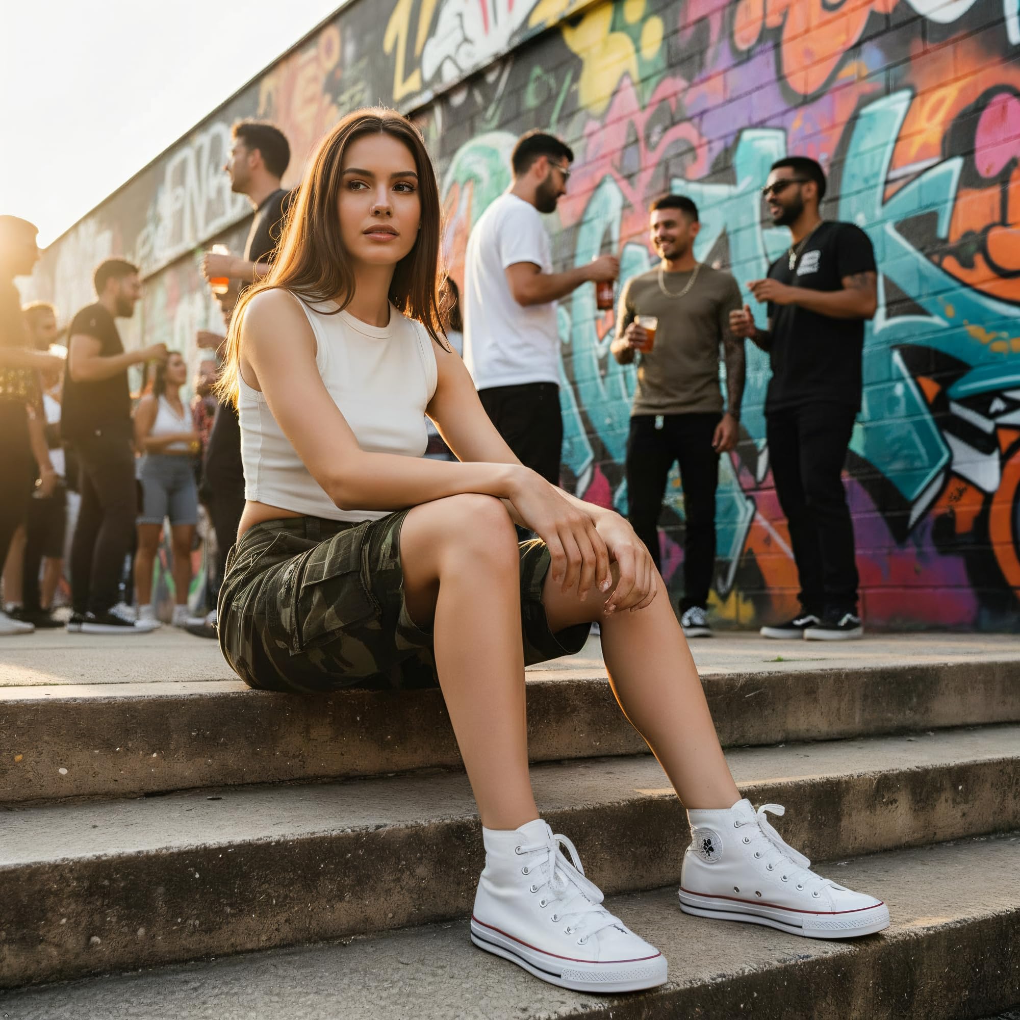 Aeslech Short Femme Militaires Camouflés pour Femmes 6 Poches Vêtements D'été Décontractés pour Le Travail Extérieur