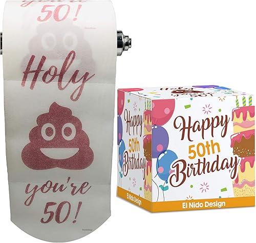 Papel higiénico de cumpleaños número 50  Broma de papel higiénico de feliz cumpleaños  Divertidos regalos de cumpleaños para hombres y mujeres