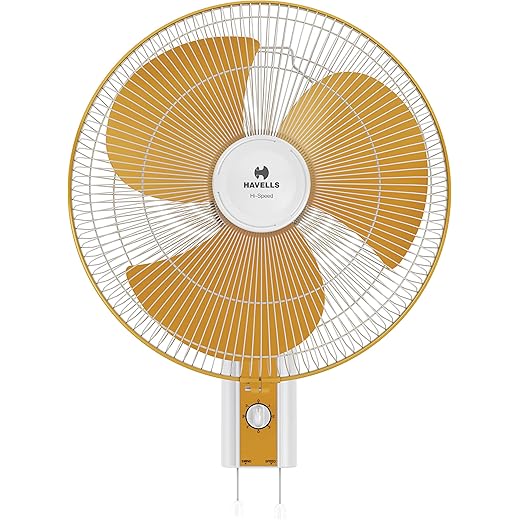Havells Marvelwind Hs 400Mm Wall Fans (4 stars, Whiite Yellow, Pack Of 1)