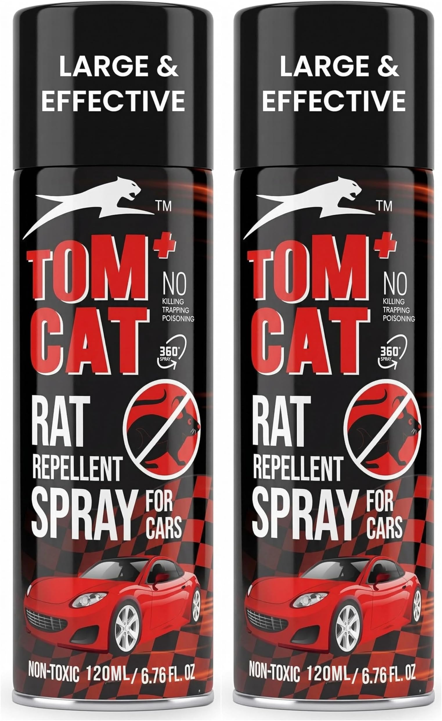 Shadow Securitronics TOM Cat Rat & Mouse Repellent for Car | Rodent Repellent for Car Engine| Highly Effective | Leak Free 100 ML |Pack of 2 - FORMULATION 3X
