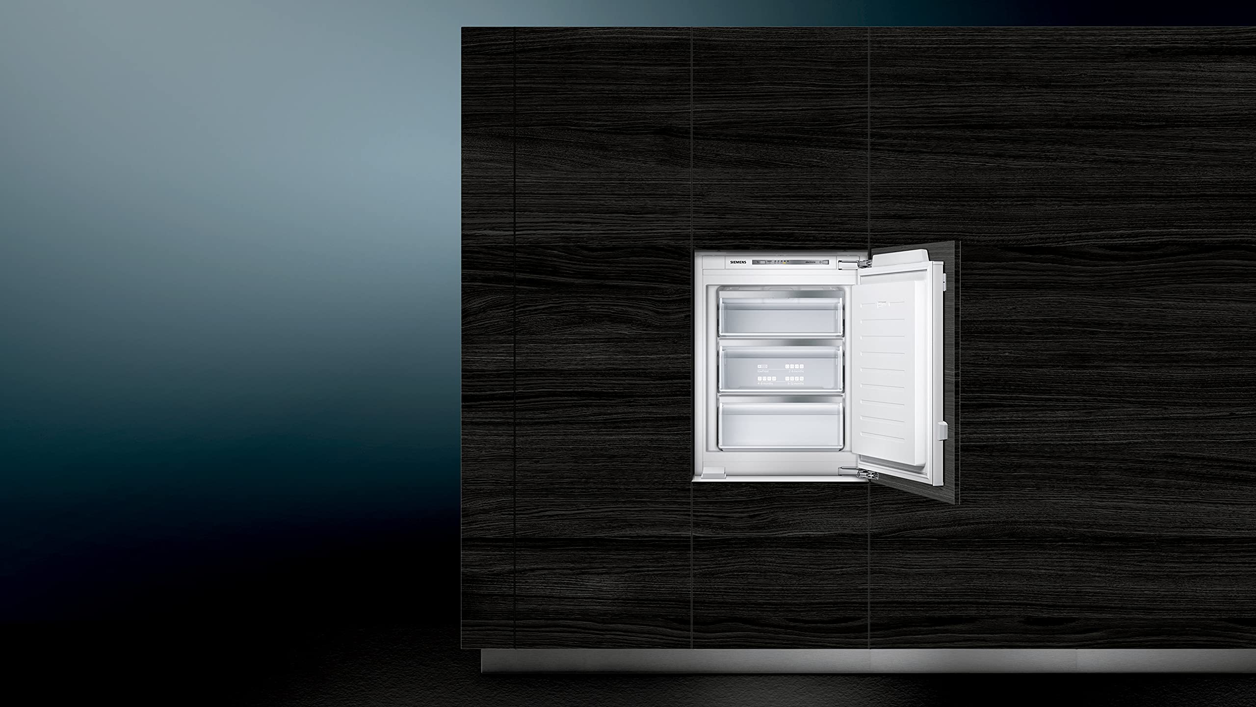 Siemens GI11VADC0 iQ500 - Congelador empotrado (105 kWh al año, 70 L, lowFrost, FreshSense SoftClosing Puerta, Bisagra Plana)