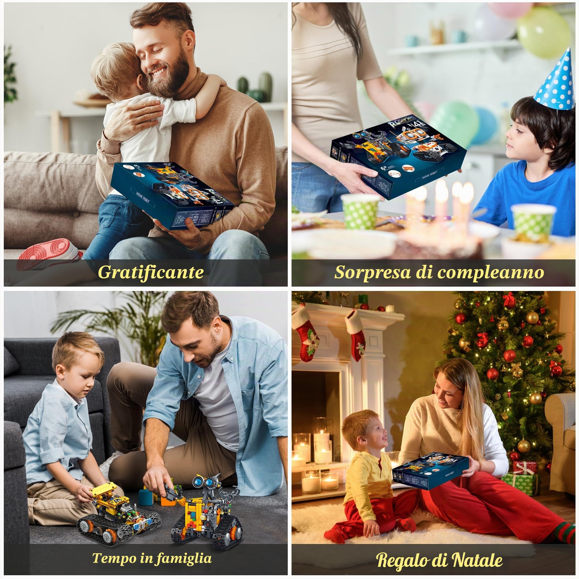 Robot Telecomandati per Bambini 5 6 7 8 9 10 11 12 13 14+ Ans Garcon, 4 in 1 Robot da Corsa RC regalo di compleanno per 8 9 10 11 12+ anni
