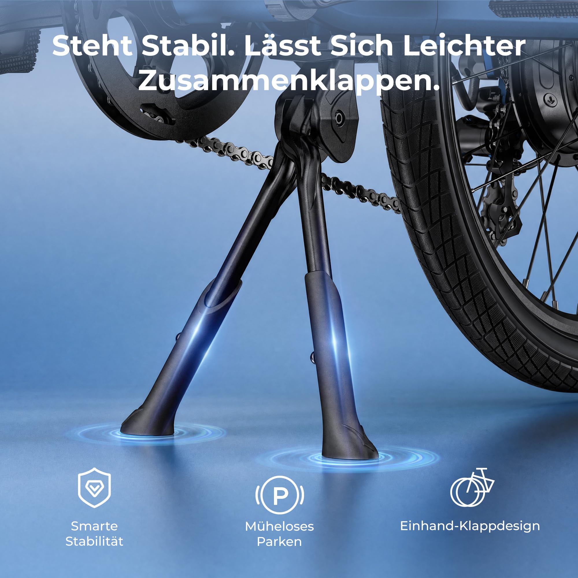 ENGWE O20 E Bike Klapprad | Kompaktes Elektrofahrrad | 250W-Motor | 48 V, 15 Ah, herausnehmbarer Akku | Reichweite: 80–140 km | App-Anbindung | Stadtverkehr