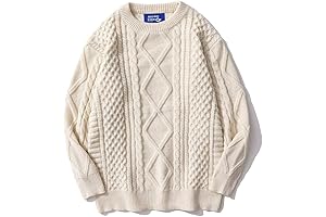 Women Oversized Sweater Pullover Vintage Cable Knit Sweater