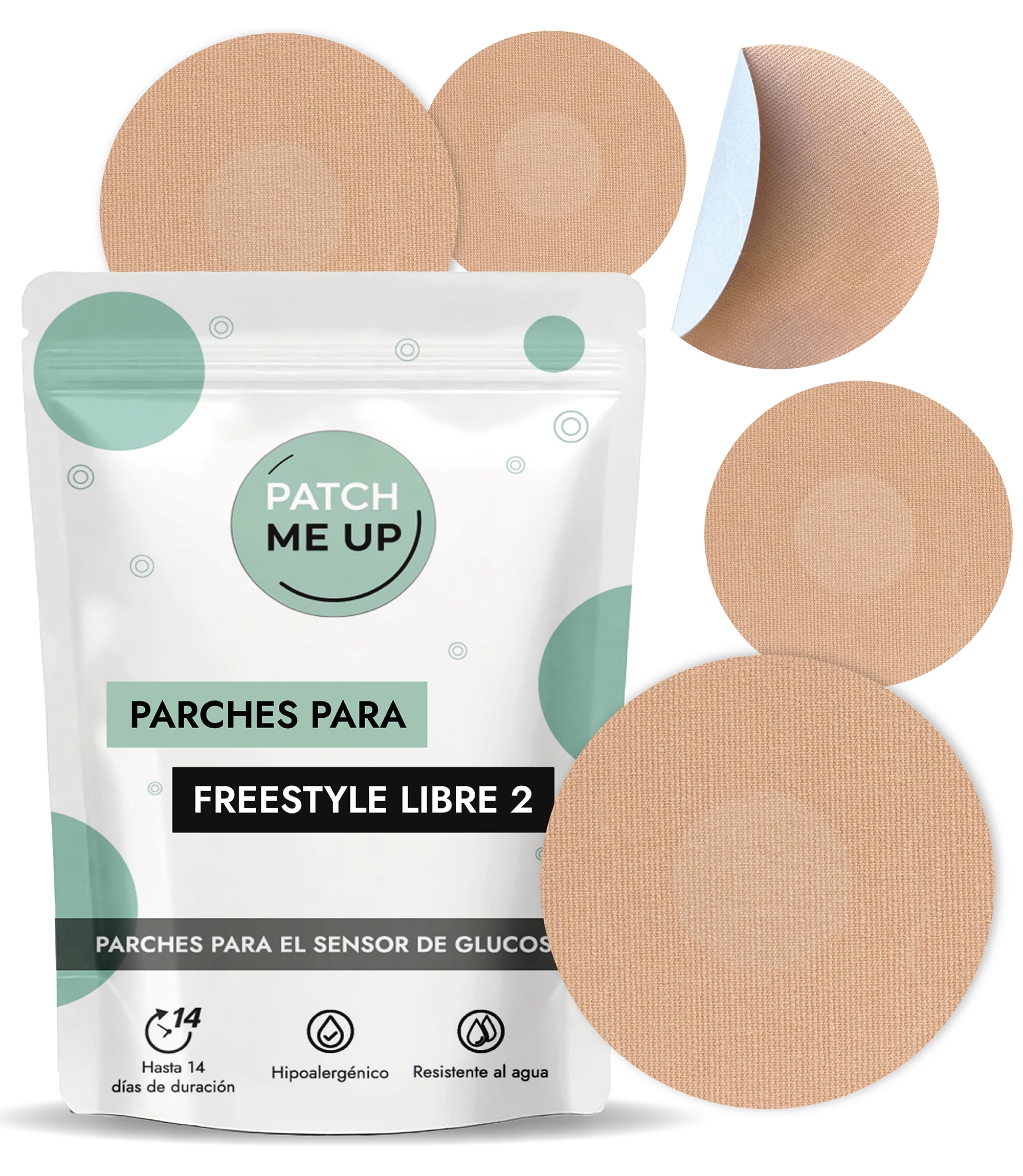 15 Uds Parches Sensor Freestyle Libre 2 y 3 - Adhesivos para Diabetes Hipoalergénicos Impermeables y Transpirables - Fijación 14 Días para Deporte Ducha - Protector Medidor de Glucosa