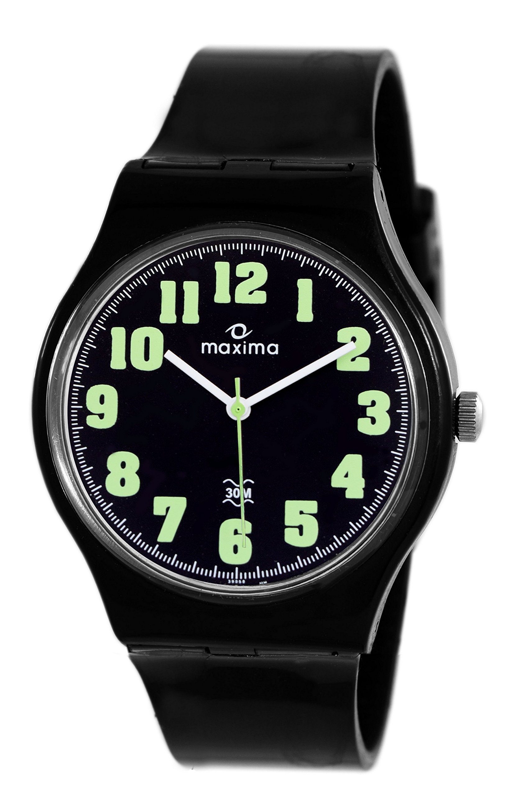Maxima Plastic Analog Black Dial Unisex Watch - 39058Ppgw, Black Band (B01H1CI62I) Amazon Price History, Amazon Price Tracker