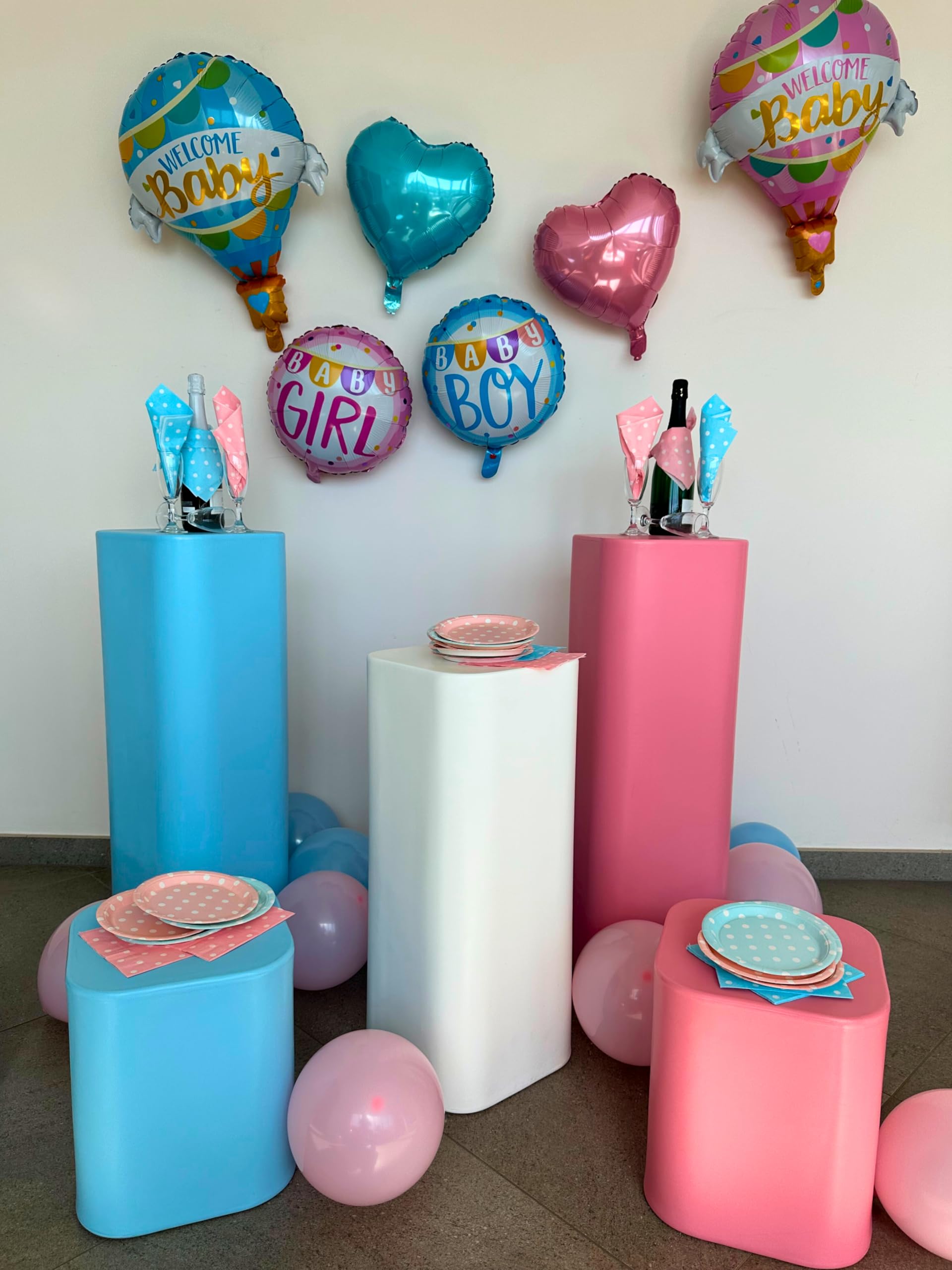 Kloris Support de Colonne carrée pour présentoir en Plastique Sweet Table cm 30x30x70 h Made in Italy