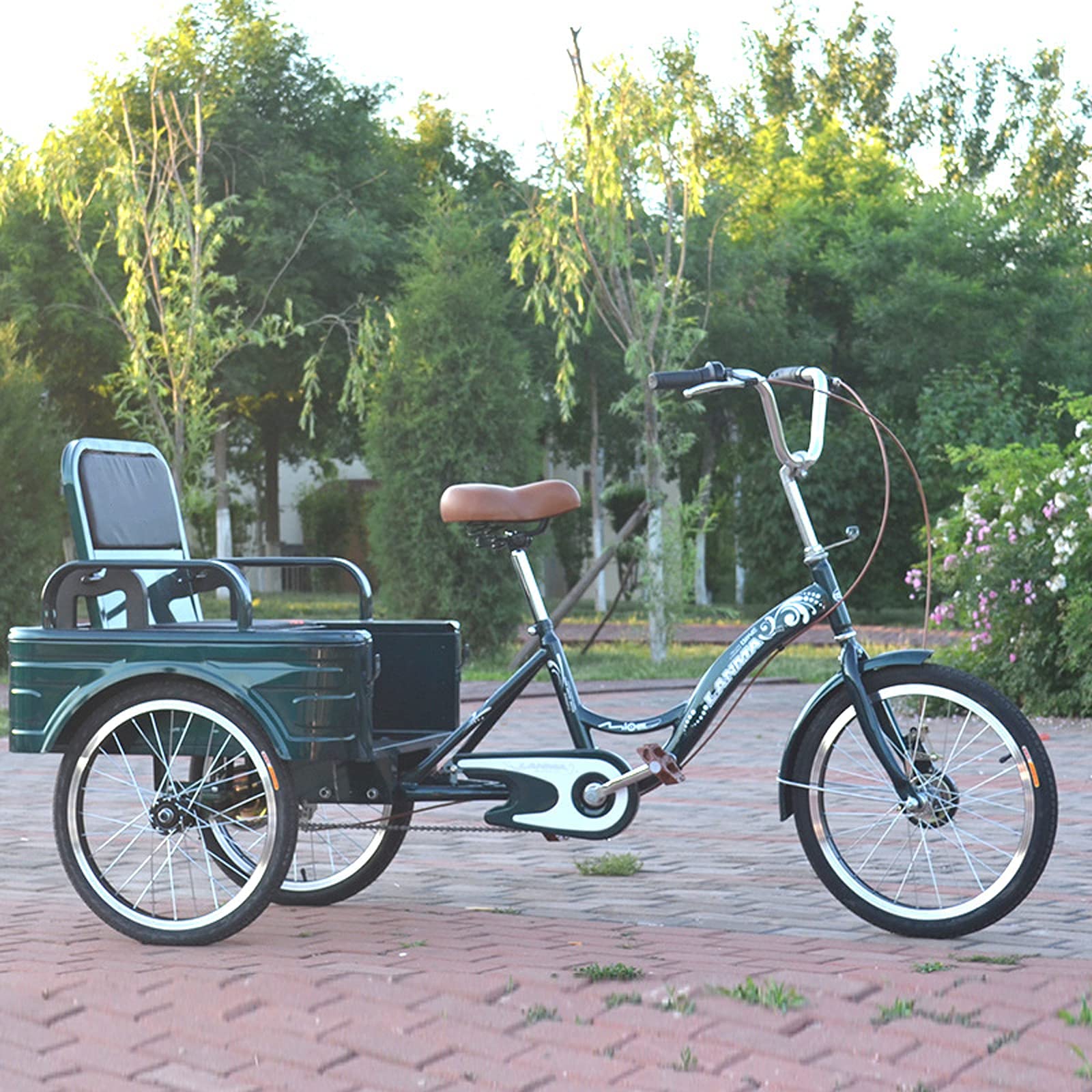 Amazon.co.jp: 3輪トライクバイク12インチ3輪自転車大人用大型