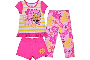 Children's Bubble Guppies Molly Girls 3 Piece Set Short T-Shirt and Leggings