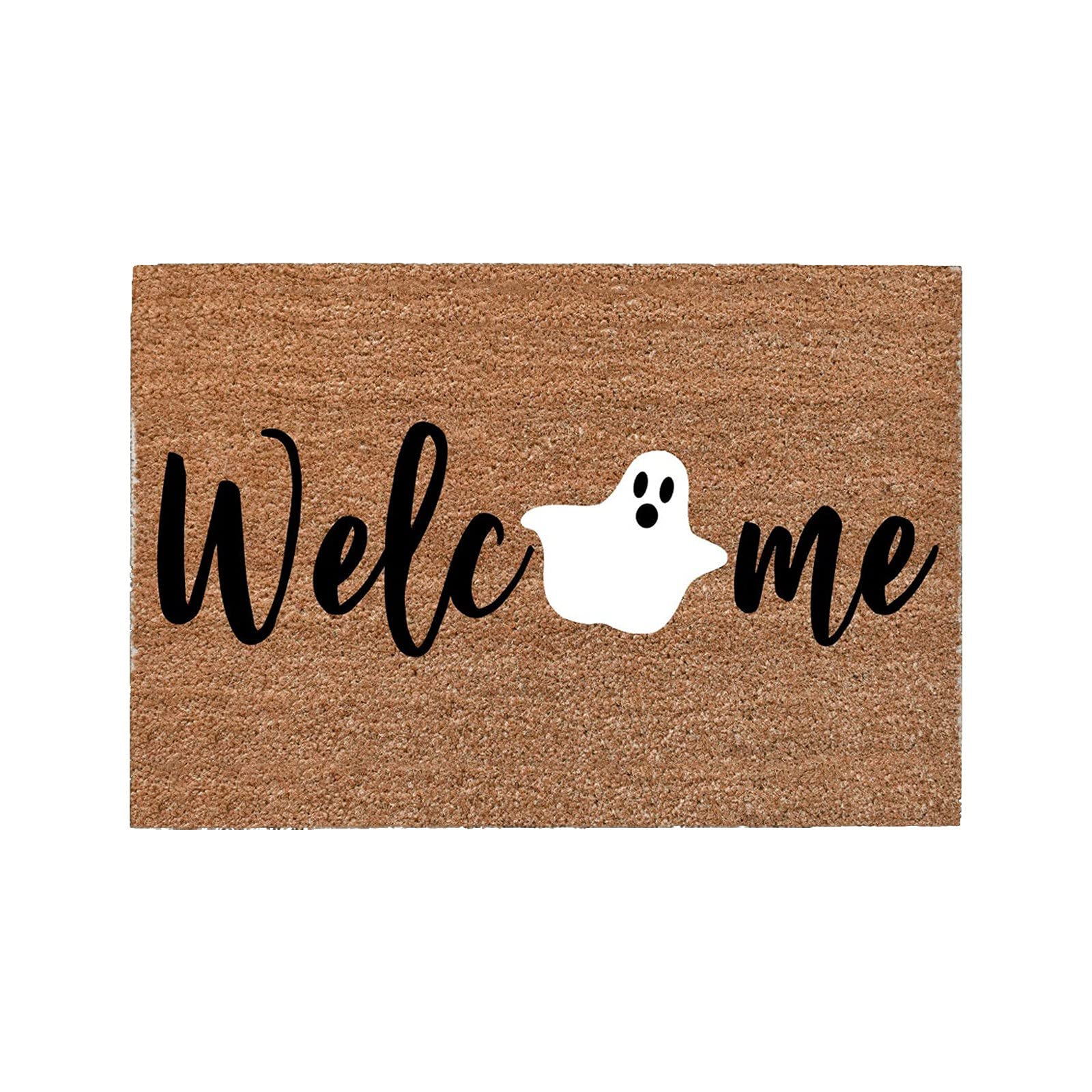 Happy Halloween Decorative Doormat,Pumpkin Ghost Witch Candy Patterned Door Mat,Seasonal Fall Halloween Party Floor Mat for Home Halloween Indoor Outdoor 36X24 Inch