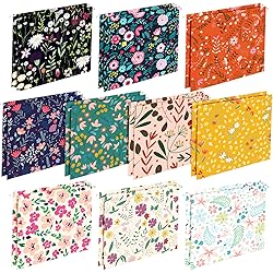 Qeeenar 20 Pcs Decorative Hanging File Folders Letter Size Cute File Folders Designer Floral File Folders Colored File Folder Organizer for Filing Cabinet Office Home with 1/5 Cut Adjustable Tabs