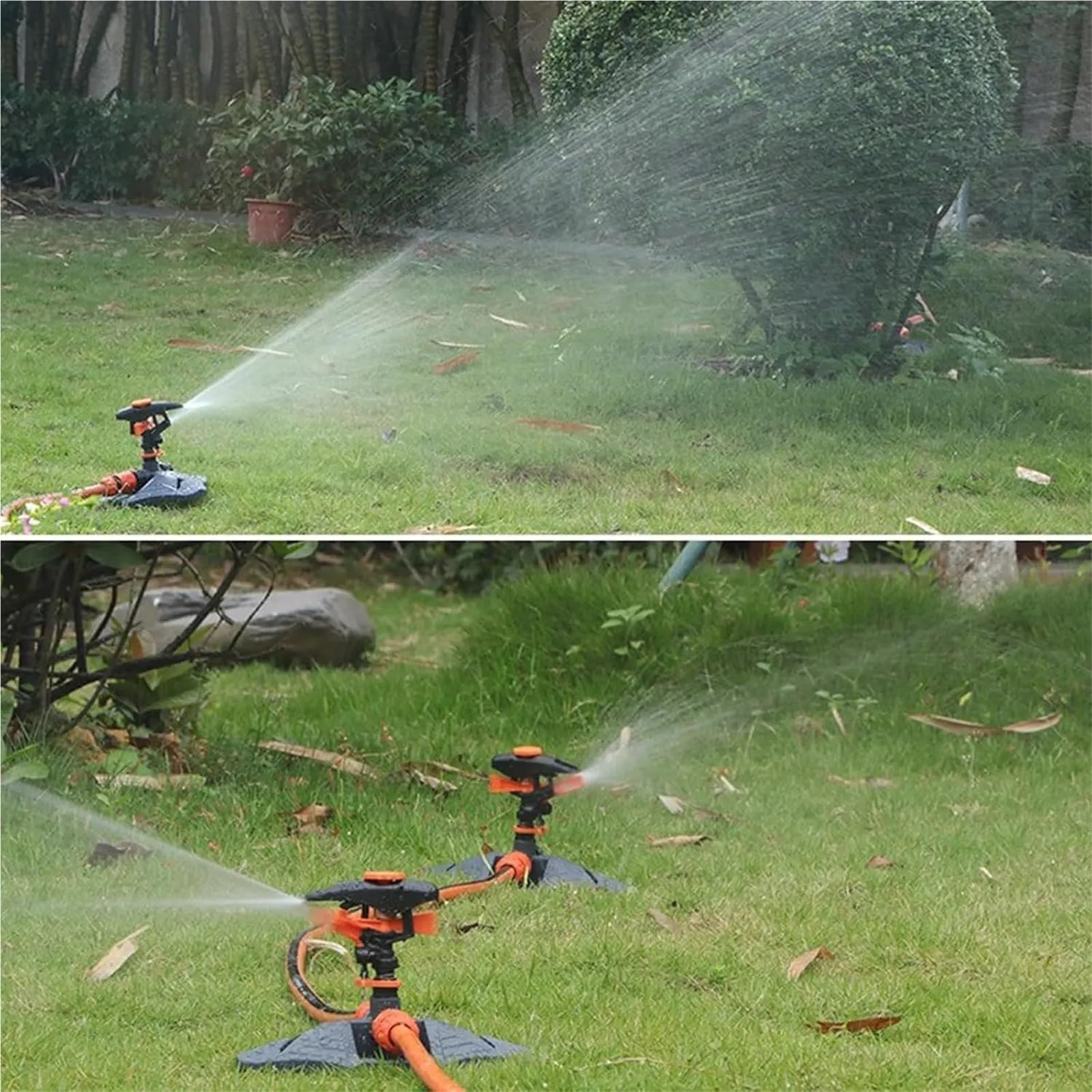 Automatische Gartenbewässerungs-Rasensprinkler, 360°-Drehung Mit Düse für den Garten(3pcs)