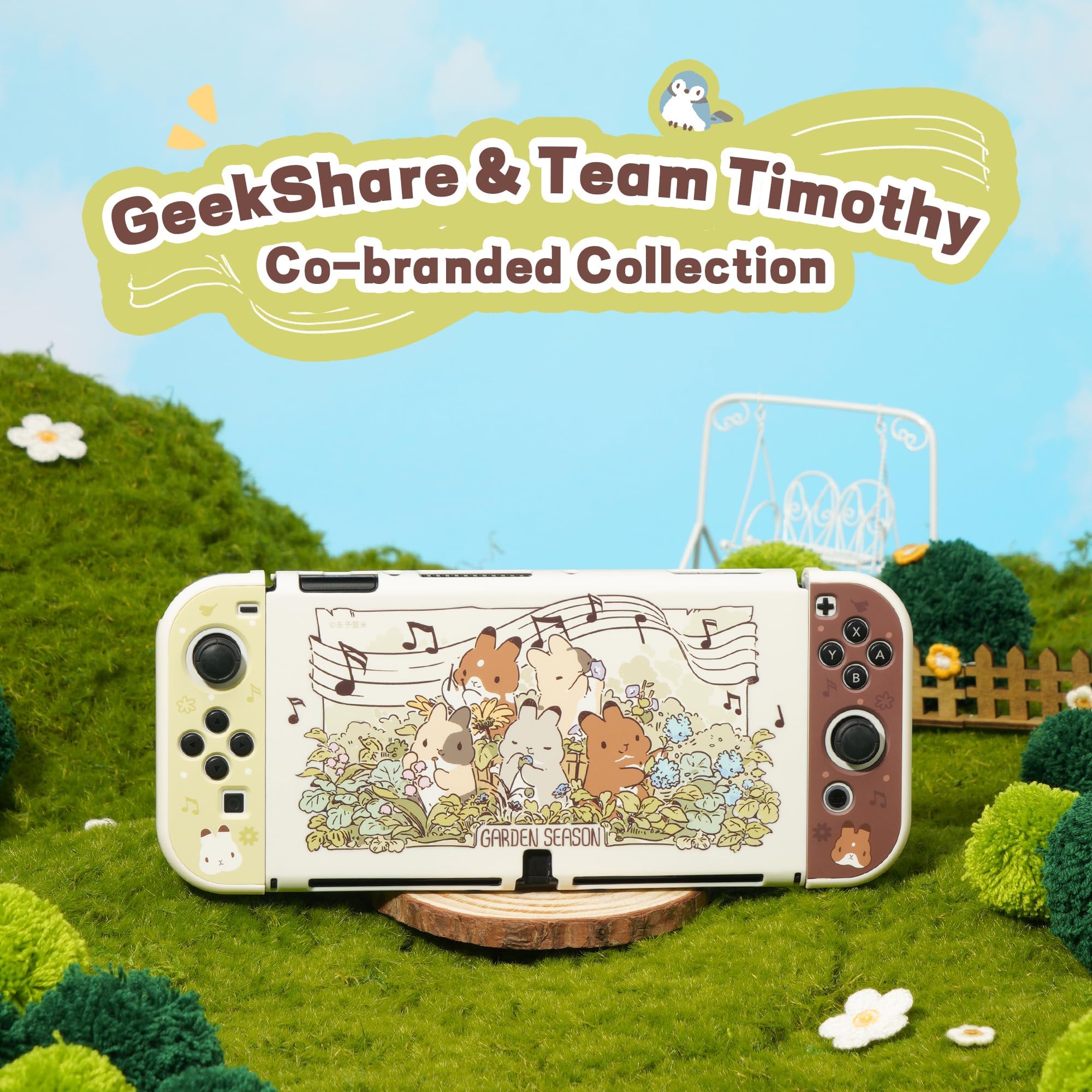 GeekShare Cover protettiva compatibile con Switch OLED e - Cover rigida per PC, compatibile con Switch