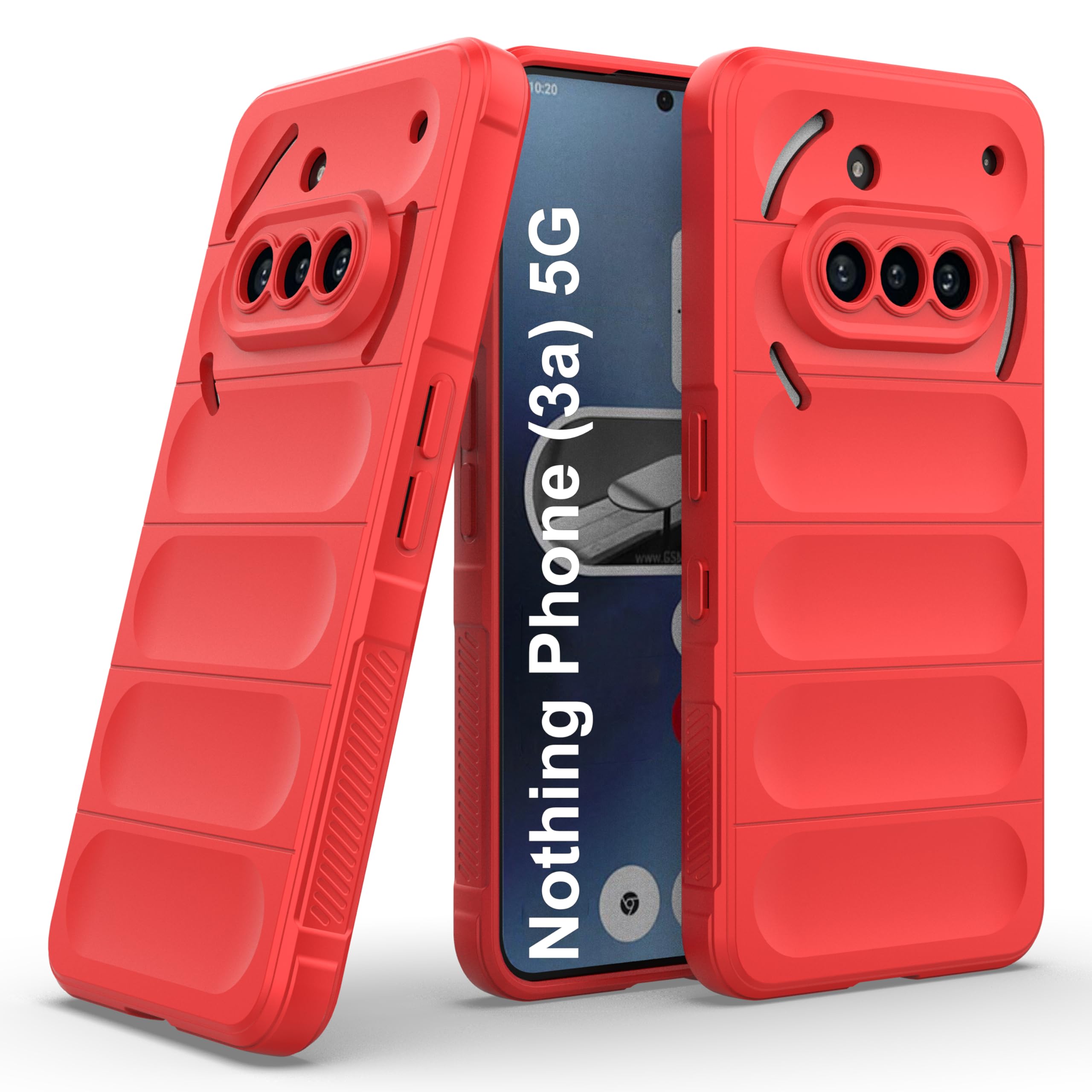 Zapcase Back Case Cover for Nothing Phone (3a) 5G | Compatible for Nothing Phone (3a) 5G Back Cover | Liquid Silicon Magic Case with Camera Protection | Red