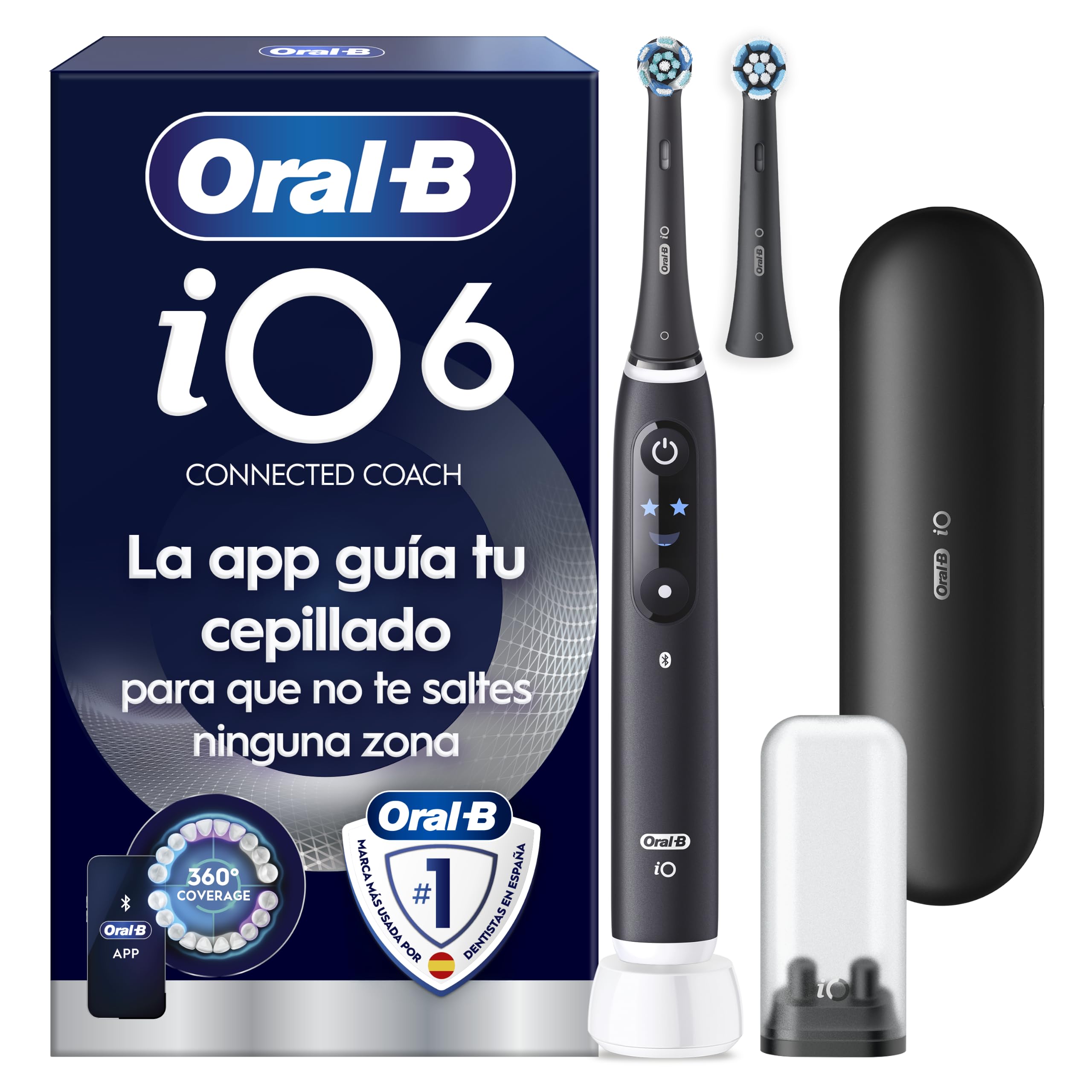 Oral-B iO 6N Cepillo de Dientes Eléctrico, con 2 Cabezales, Negro