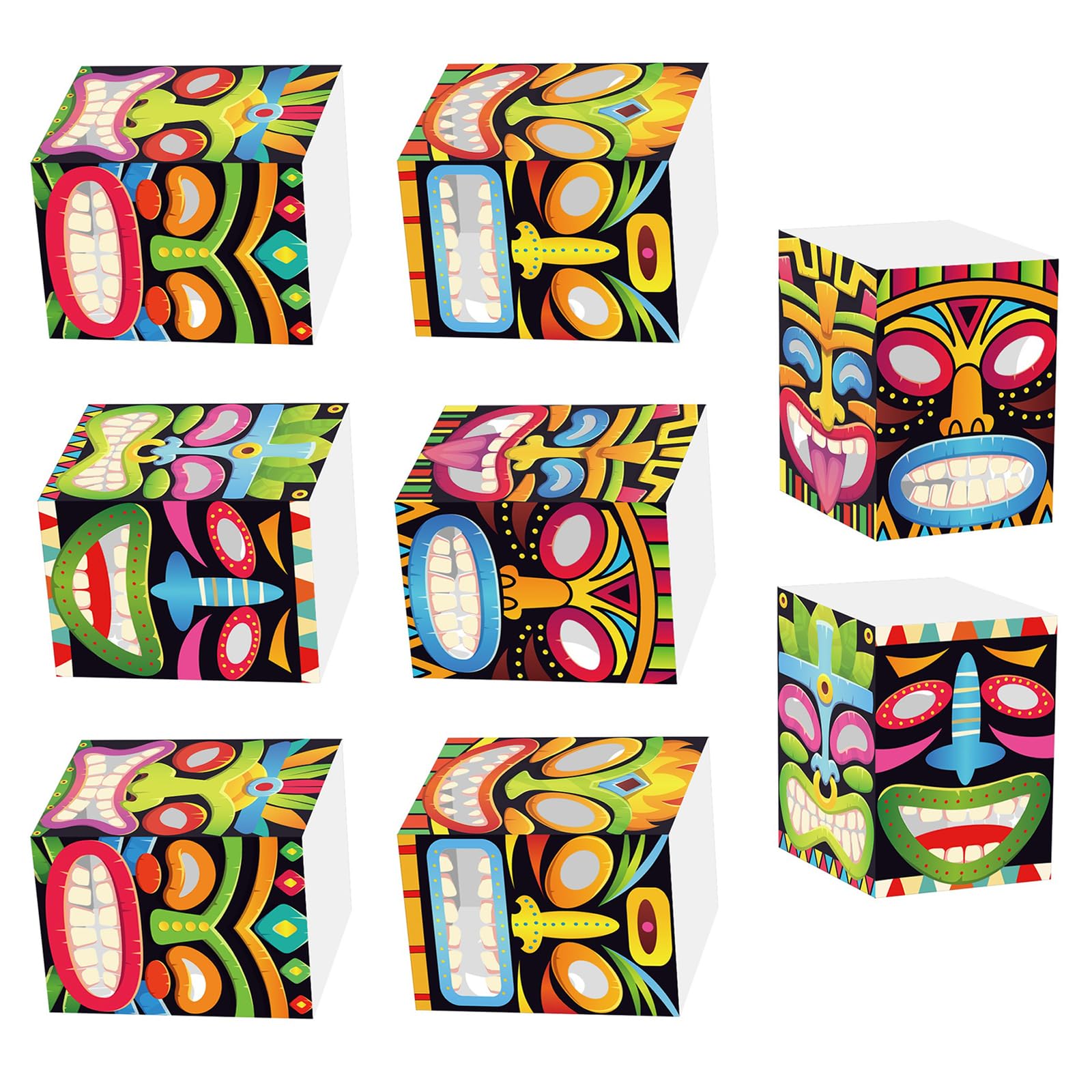 Totems Party Decors Set 4/8/12Pcs User Friendly White Cardboards Perfect for Celebration and Gift Equatorial Party Arrange