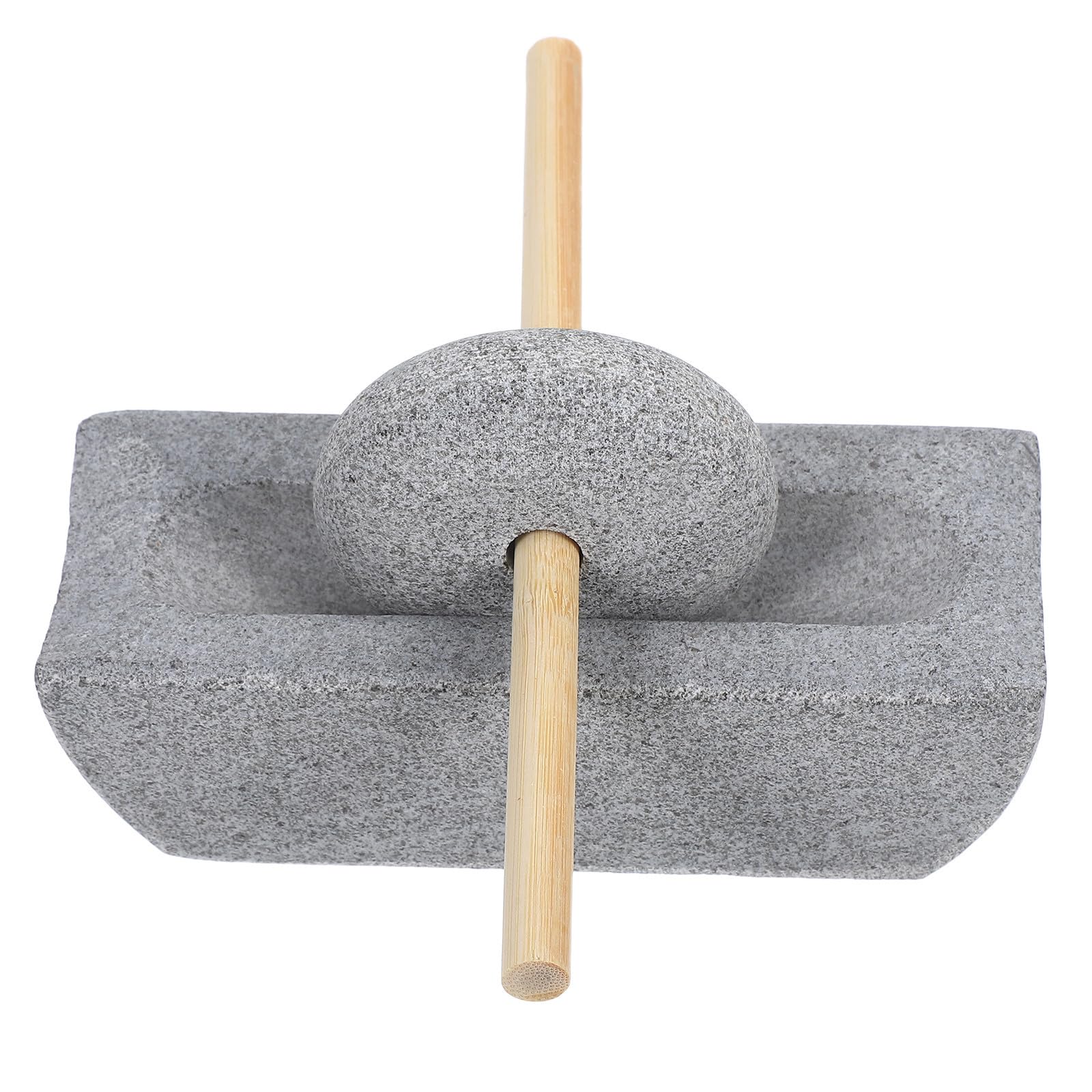 Molinillo de mano de piedra natural 12 cm para moler té y café, triturador de especias manual para uso en cocina y hogar, compacto y portátil