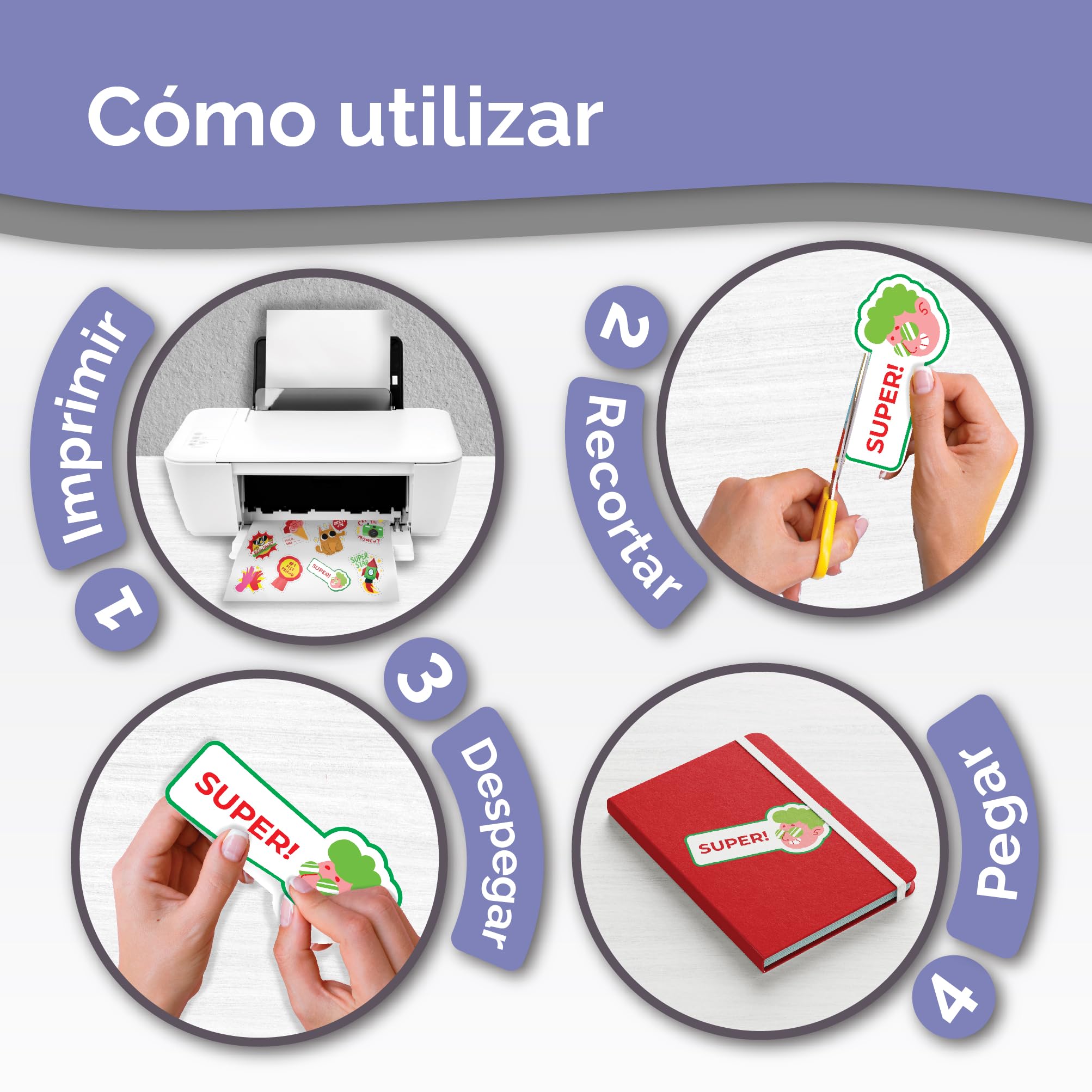 Papel Adhesivo Semi Transparente De Primera Calidad - 30 Hojas - A4 - Papel Semitransparente Para Impresoras Láser E Inyección De Tinta - Adhesivo Imprimible Resistente Al Agua