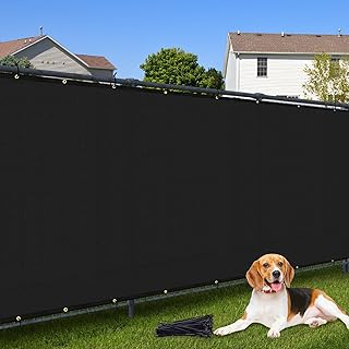 5ft x50ft Privacy Screen Fence 90% Blockage Heavy Duty Protective Covering Mesh Fencing for Outdoor Patio Pool Balcony Black